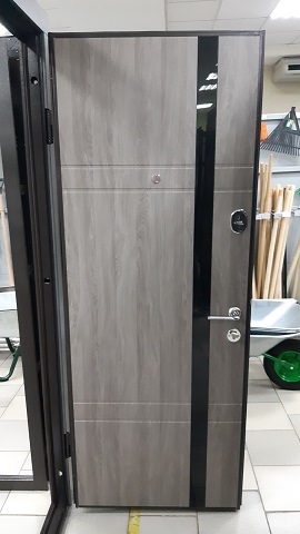 Двері метал. ТМ Riccardi 2050х860 Стандарт 5-C BG бетон темний/дуб Юджин BG(ліва/права)