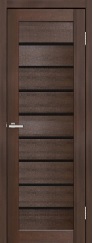 Дверь  Doors Smart С018 дуб бордо (800*2000) ПВХ, черное стекло  (заказ )