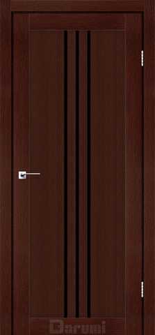 Дверь межкомнатная Darumi Christi Венге панга (800*2000) стекло черное