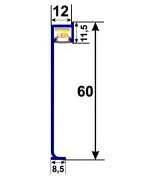 Плінтус алюмінієвий LED Best Deal Чорний 5/60/2,5 м