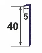 Плінтус алюмінієвий прихованого монтажу Best Deal Білий 7/40 (2,5м)