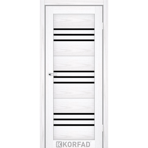 Двери Korfad Florence FL-02 Sincrolam дуб нордик 800*2000 стекло черное