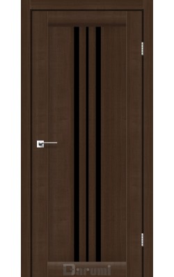 Дверь межкомнатная Darumi Christi дуб честнат (800*2000) стекло черное