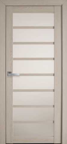 Двері Новий Стиль Віола дуб молочний (800*2000) ПВХ Ультра скло сатин
