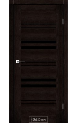 Дверне полотно SLOVENIA StilDoors Венге премиум (800*2000) ПВХ, стекло черное