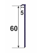 Плінтус алюмінієвий прихованого монтажу Best Deal Білий 7/60 (2,5м)
