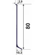 Плінтуси алюмінієві накладки Best Deal 3 sliver anadovane (3/80/2,5 м)