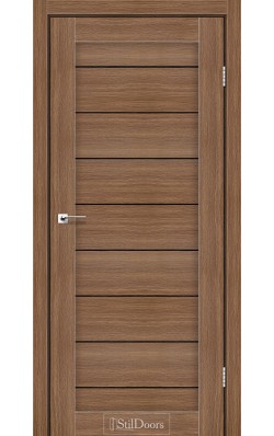 Дверне полотно TANZANIA StilDoors Итальянский орех (800*2000) ПВХ, стекло черное