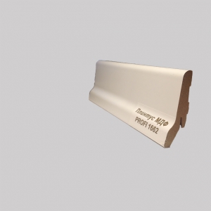 Плінтус МДФ Супер Профіль h 60 Білий (Европейский новий) ПП1662 (23*60*2800) (12шт/уп/15,4кг)