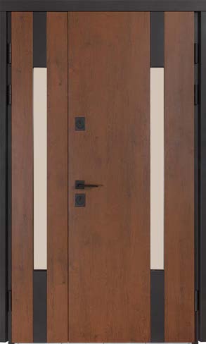 Двері Вхідні Булат Термо Хаус Мод706/431 Дуб бронза/Вулична білий атласний 1200*2050 права СЧ