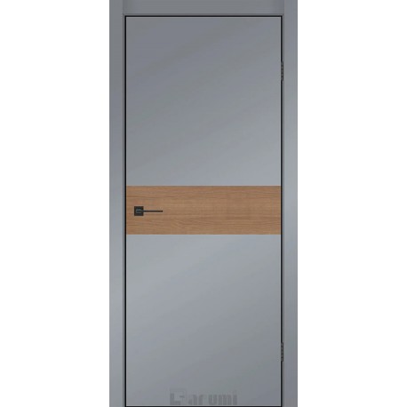 Дверне полотно Darumi  SINTRA MODERN-03 800 х 2000, Сріблястий блиск, декор.вставкаГоріх кендал+алюм. тор