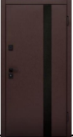 Двері вхідні Форт Нокс Крафт матовый коричневий 8019/астана розвуд горизонт вулиця