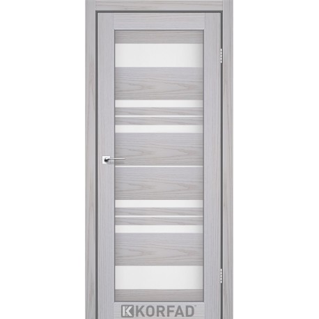 Двери Korfad Florence FL-04 РР серая мандрина 800*2000 сатин белый