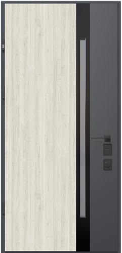 Вхідні двері Hardy St Securemme HPL Slim S Butterfly/Carbon grey (870*970*2050) склопакет