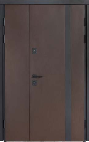 Двері вхідні Термо Хаус Мод710/265 Венге темний/вулична білий атласний 1200*2050права