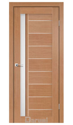Дверь межкомнатная Darumi Bordo Дуб натуральный (800*2000) стекло сатин белое