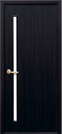 Дверне полотно Новий стиль Глория венге new (700*2000) ПВХ De Luxe стекло сатин