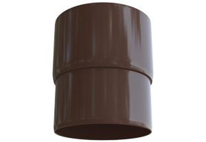 Водосточная система Альта Профиль муфта трубы коричневая ПВХ (д.95мм) (36шт/уп)