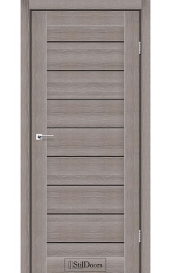 Дверне полотно TANZANIA StilDoors Трюфель (800*2000) ПВХ, стекло черное (СК)