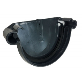 Водосточная система Альта Профиль заглушка желоба графит ПВХ (125мм/д.95мм)(8шт/уп)