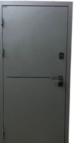 Двері вхідні Портала Стрит Термо Aluma 3 Metalic grey + Генуя Біла шагрінь  950*2040 ліва