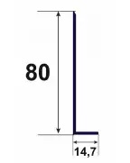 Плінтус алюмінієвий накладний Best Deal 6 білий матовий (6/80/2,5 м)