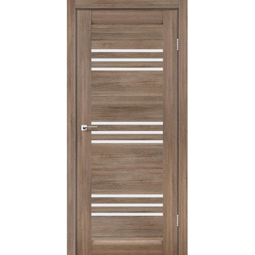 Двери межкомнатные Leador Sovana серое дерево (700*2000) sincrolam, стекло сатин белый