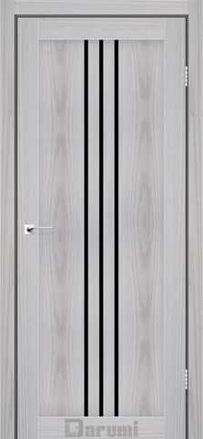 Дверь межкомнатная Darumi Christi Сіра модрина (800*2000) стекло черное