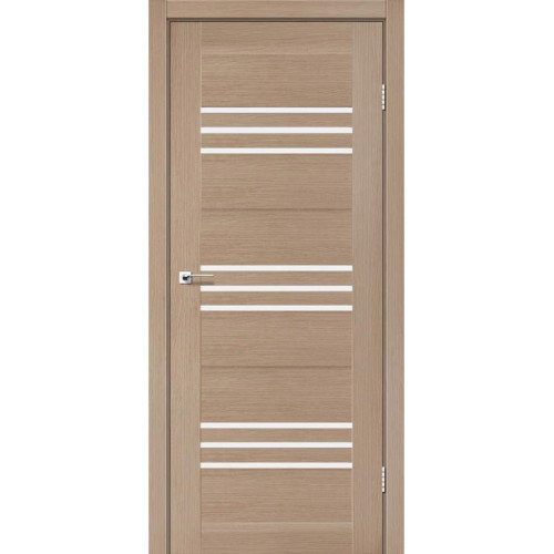 Двери межкомнатные Leador Sovana дуб мокко (800*2000) sincrolam, стекло сатин белый