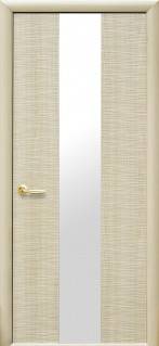 Дверне полотно Новий стиль Сахара 1Z ясень (900*2000) ПВХ De Luxe зеркало