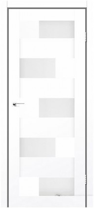 Дверне полотно NEPAL StilDoors Белый кристал (800*2000) ПВХ, стекло сатин