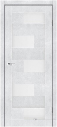 Дверне полотно NEPAL StilDoors Светлый бетон (800*2000) ПВХ, стекло сатин