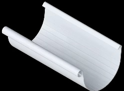 Водосточная система Альта Профиль желоб белый ПВХ (3м.п./д.125мм) (6шт/уп)