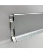 Плінтус алюмінієвий накладний Best Deal4/61/2,5 срібло анодоване з защолкою,зручний повторний монтаж