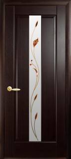 Двері Новий Стиль ліва Прем'єра венге нова (700*2000) Скло ПВХ De Luxe з рис. P1