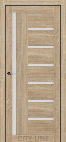 Дверне полотно ARDENA City Line Express дуб ангора/дуб гладстоун грей скло сатін 800*2000