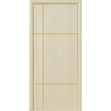 Дверне полотно Новий стиль Ника ясень gold (600*2000) ПВХ De Luxe глухая termopack