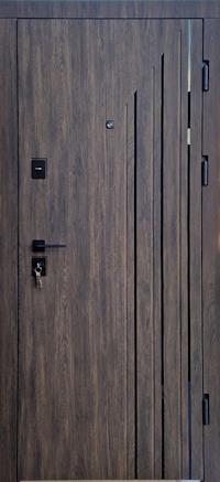 Двері вхідні Форт НоксТроя Дуб Катанія темний/кашемір матовий 950*2030 права квартира