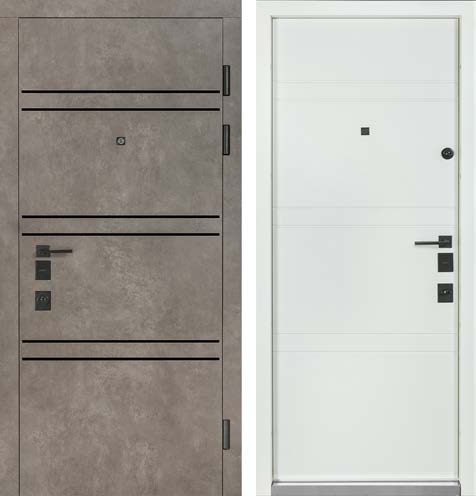 Двері Вхідні БулатТЕРМО Expert (квадро)Mottura мод.550/253 Роксі антрацит сірий/Білий мат850ліва СЧ