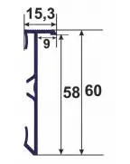 Алюмінієвий плінтус для установки Best Deal Білий 2/60 (3 м) Профіль Центр