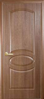 Дверне полотно Новий стиль Овал золотая ольха (700*2000) ПВХ De Luxe глухая termopack