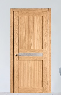 Двері Fado Барселона 201 сивий дуб (600х2000мм.) шпон скло сатин