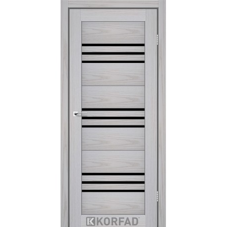 Двери Korfad Florence FL-05 РР серая мадрина 800*2000 стекло черное