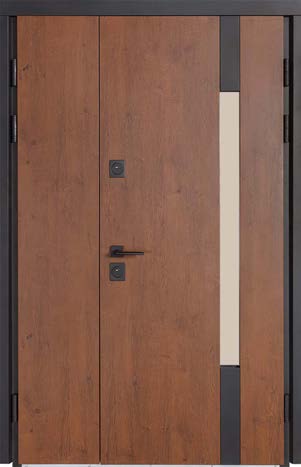 Двері Вхідні Булат Термо Хаус Мод705/428 Дуб бронза/Вулична горіх натуральний 1200*2050 права СЧ