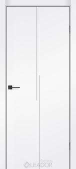 Дверне полотно   SIMPLI - LOFT SL-08, 900 х 2000, Білий Cупермат PP, Чорна матова кромка