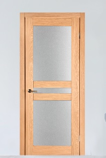 Двері Fado Барселона 202 дуб натура (600х2000мм.) шпон скло сатин