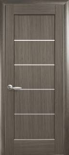 Дверне полотно Новий стиль Мира grey (800*2000) ПВХ De Luxe стекло сатин