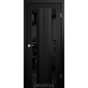 Двери Korfad Aliano AL-01 Super Pet черная 800*2000 зеркало черное двухстороннее