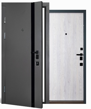 Двері вхідні Abwehr (City) Stella (515/0) 860/960х2050 (Кварцит/сосна прованс) вставка черн.ст