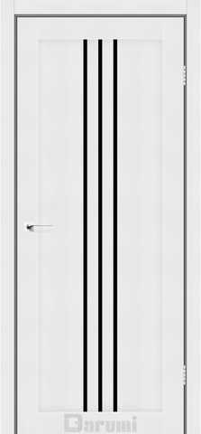 Міжкімнатні двері Darumi Christi White фактурне (800*2000) чорне скло